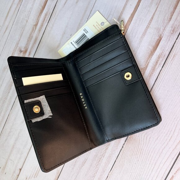 Radley London Wild Roses Medium Bifold Wallet Black - Picture 8 of 13